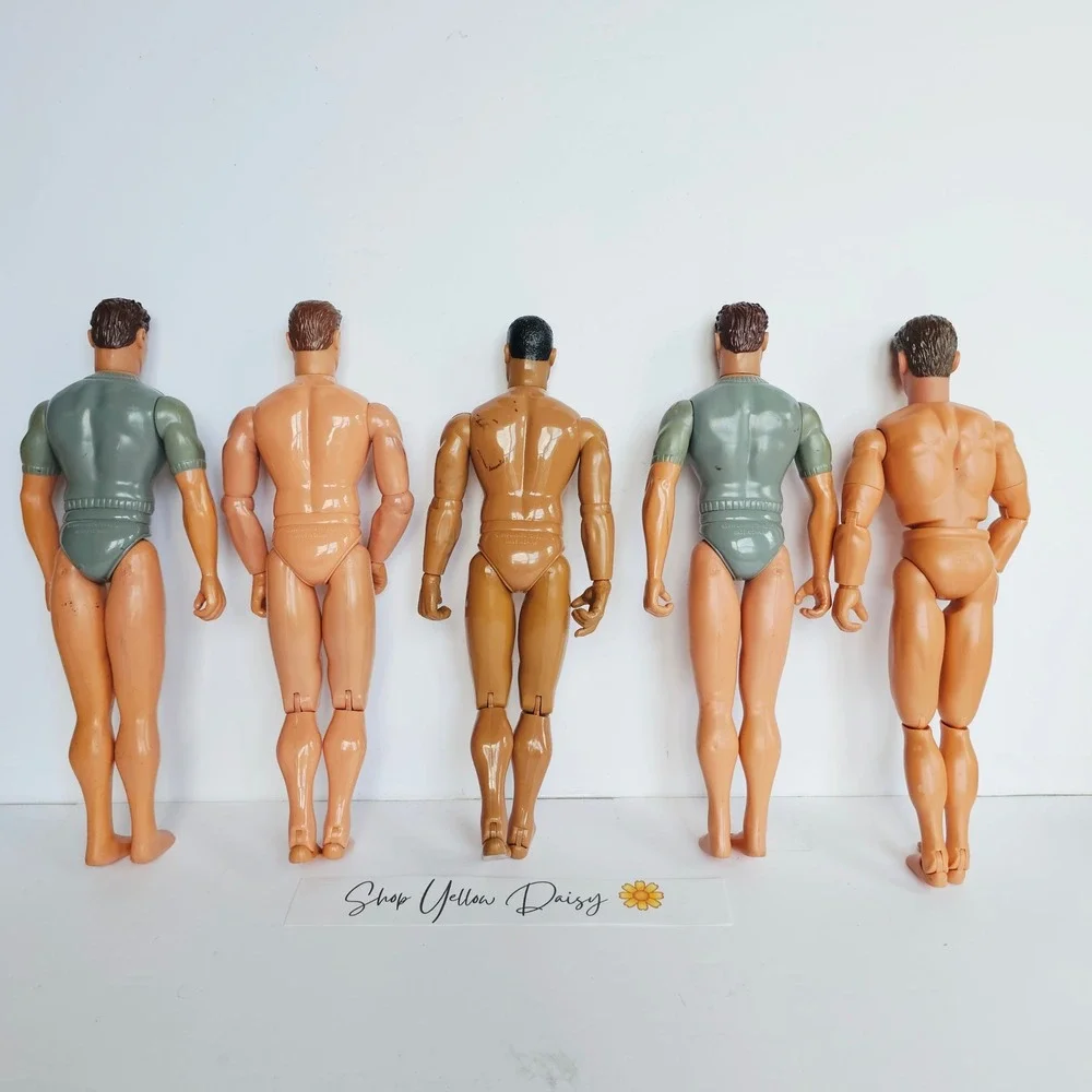 Lot of 5 Action Figures 4 Ultra Corps 1 Power Team Nude Vintage Military 1315‎